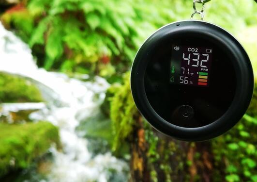 small air monitor in the forest