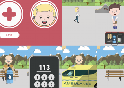 Et mobilspill for barn om livreddende førstehjelp