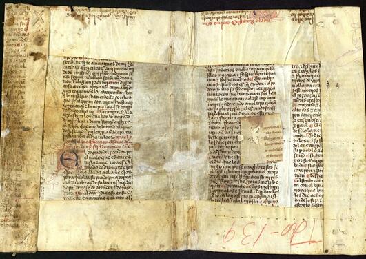 Fragment from manuscript