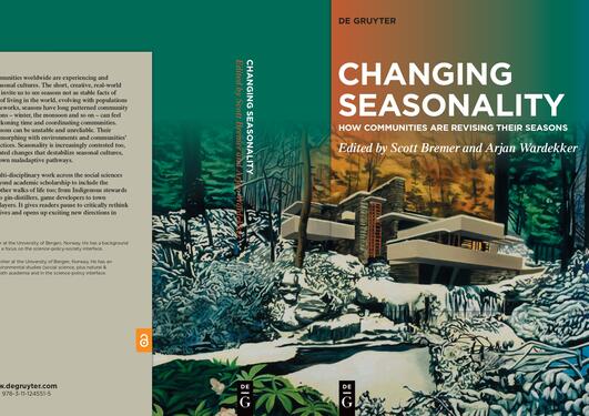 Book cover for Changing Seasonality - a modernist house, several seasons in the back- and foreground