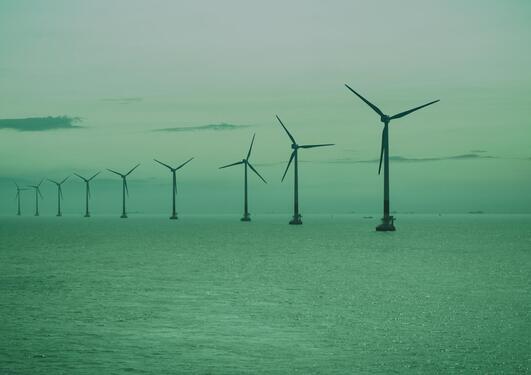 Picture of offshore wind turbines