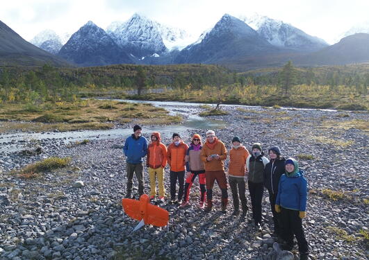 Foto in the Lyngen Alps field colleagues 