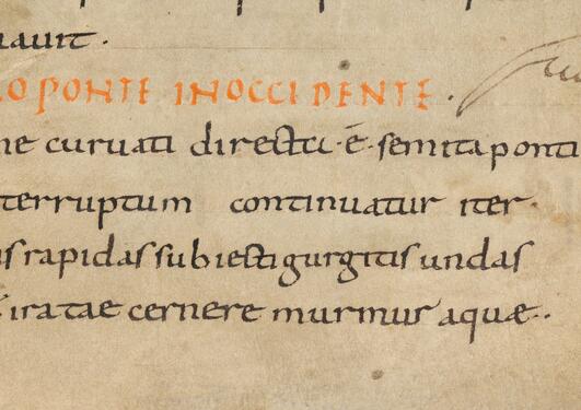 Einsiedeln, Stiftsbibliothek, MS 326(1076) (s. ix/x), fol. 67r (detail)