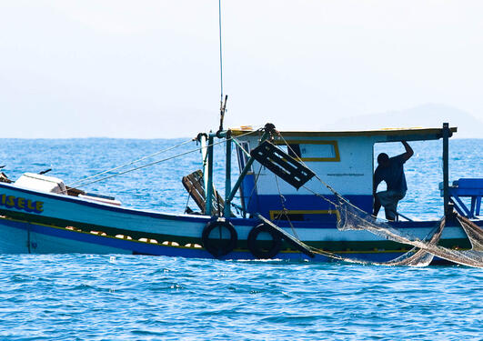 A fishing boat in Brazil