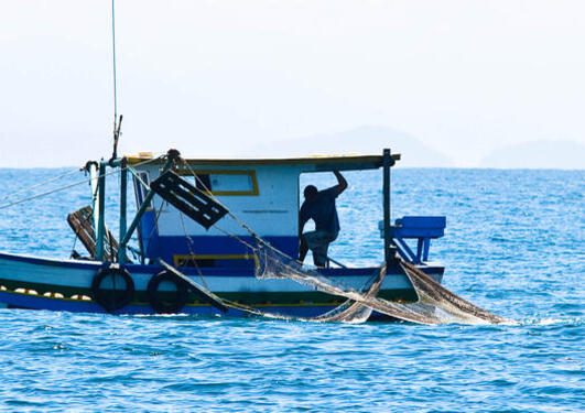 Boat on water.