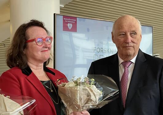 bilde Eva gerdts og HM Kong Harald