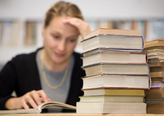 Student reading