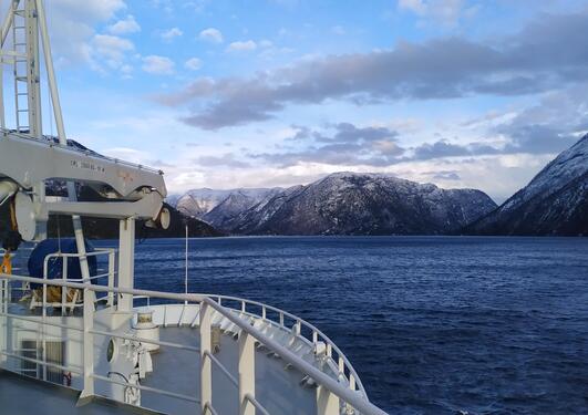 Fjord view from R/V "Kristine Bonnevie"