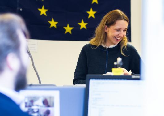 Masterstudenter på lesesal