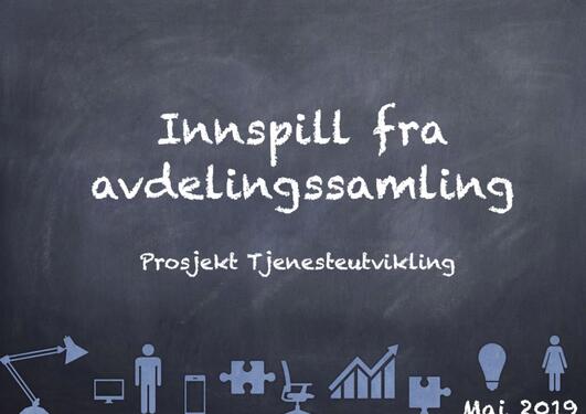 Innspill fra avdelingssamling