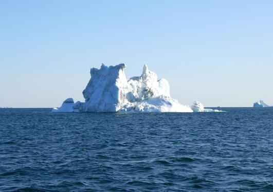 Ice berg outside Greenland, illutration