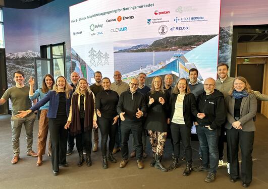 Image of the participants in the PILOT-E pilot project taken at the Kick-off with the project partners January 2023