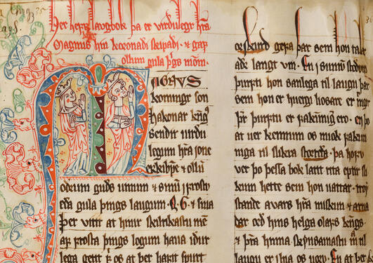 Utsnitt av ei side frå Codex 15 i Lund