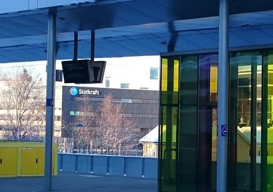 Statkraft head office seen from Lysaker train station.