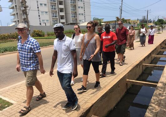 Field work in Maputo at the opening of Urban Enclaving Futures Project, lead by Professor Bjørn Enge Bertelsen from University of Bergen (left in photo).