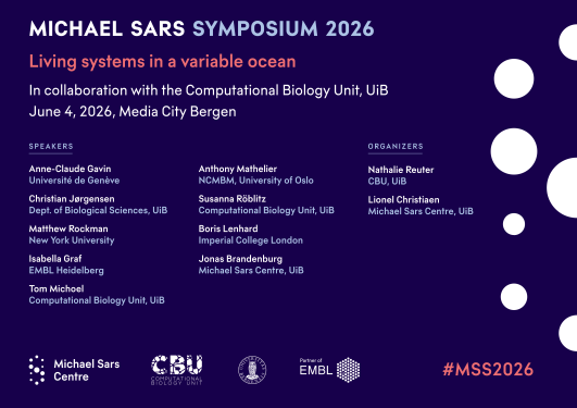 Graphics introducing the Michael Sars Symposium 2026