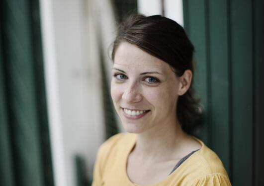 Portrait of a female student dressed in yellow