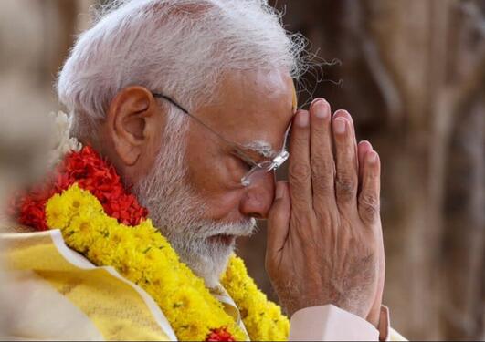 Narendra Modi with folded hands