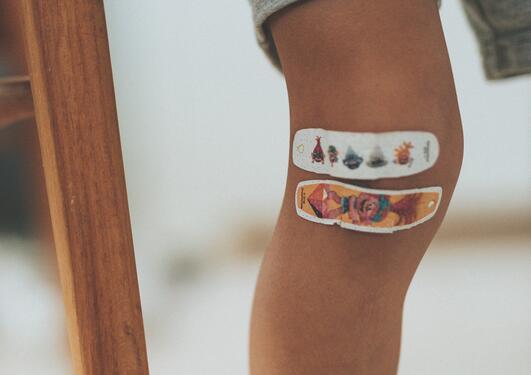 bandaid on knee