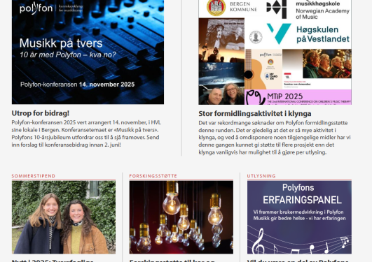 Skjermdump frå klyngas nettside