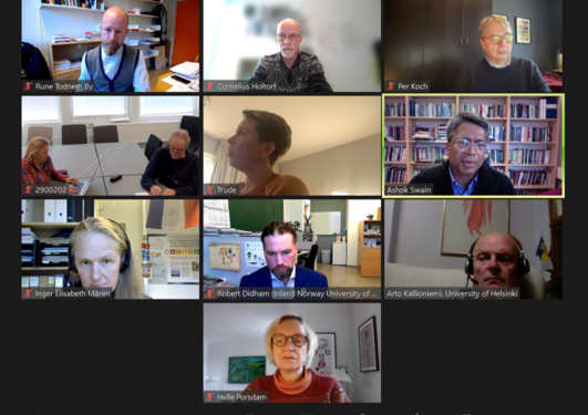 Screenshot showing participants of the digital meeting