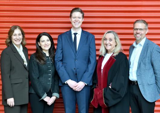 Photo of the commitee, custos and candidate