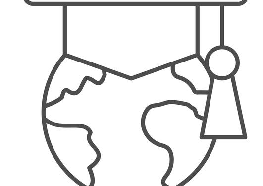 globe with graduation hat