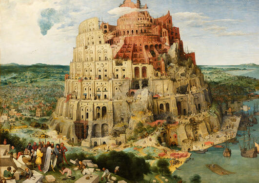 Painting of the Tower of Babel by Peter Bruegel the Elder
