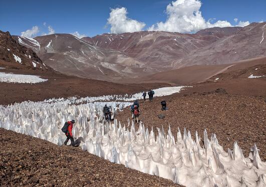 Ice in Andes Mountain, Chile