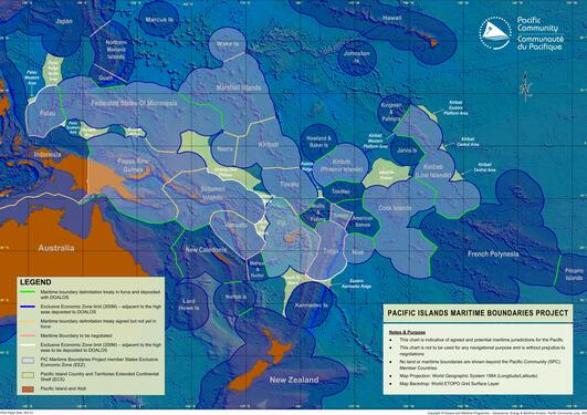 Status of Pacific Regional Maritime Boundaries as of July 2020