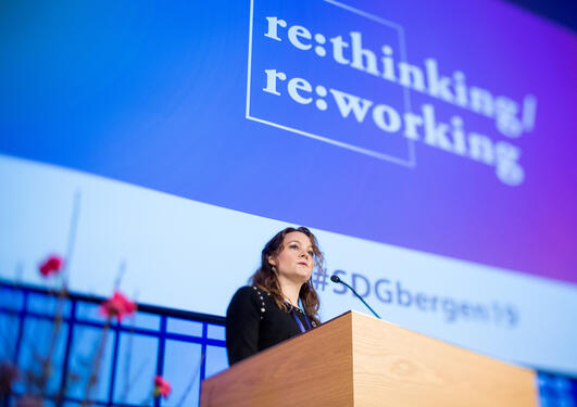 State Secretary to the Norwegian Minister of Research and Higher Education Ms Rebekka Borsch opens the 2019 SDG Conference Bergen on Thursday 7 February.