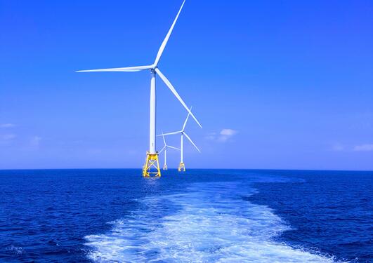 windturbines at sea