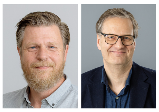 Portraits of Simon Neby & Håvard Haarstad side by side