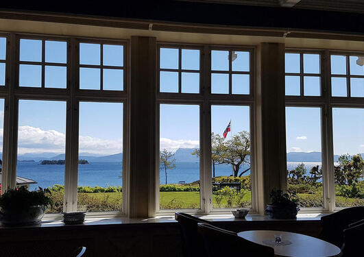 A picture of fjordview taken from within Solstrand Hotel
