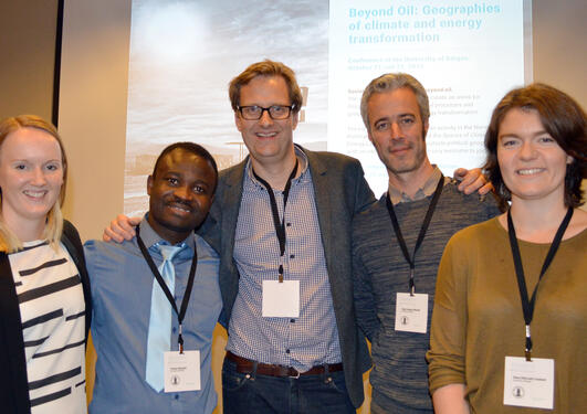 Ingrid Foss Ballo, Festus Boamah, Håvard Haarstad, Tarje I. Wanvik and Stina Ellefseth Oseland.