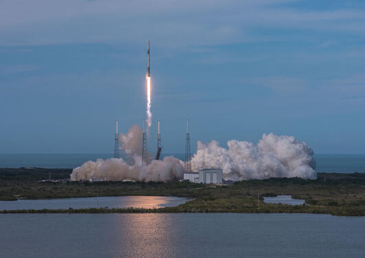 SpaceX-oppskytning med ASIM-instrumentet.