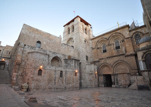 Picture Caption: The Church of the Holy Sepulcher in Jerusalem