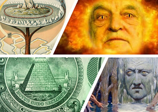 An image of old and contemporary mythologies and conspiracies