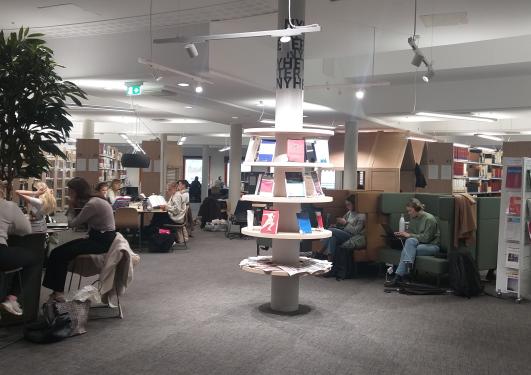 Studenter studerer på Bibliotek for juridiske fag