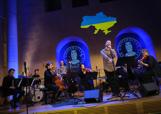 Støttekonsert for Ukraina i Universitetsaulaen. 