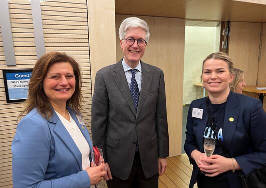 UiB AI på mottakelse på Norway House i Brussel