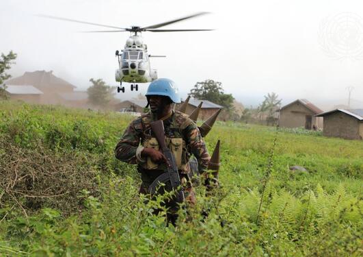 FN-soldat i Kongo