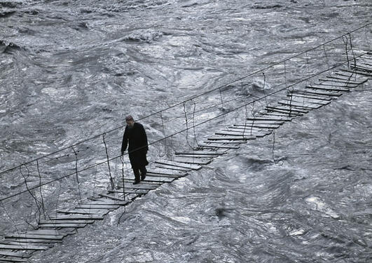 Crossing Hunza River