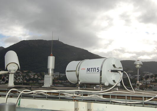 MTP-5 microwave temperature profiler mounted on the rooftop measurement...
