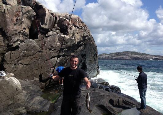 Yoann with his catch