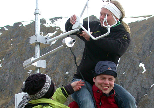 GFI-studenter på feltkurs på Andøya