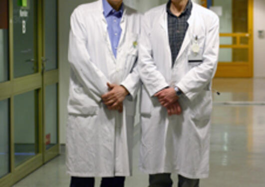Amund Gulsvik (til venstre) og Per Bakke, begge professorar ved...