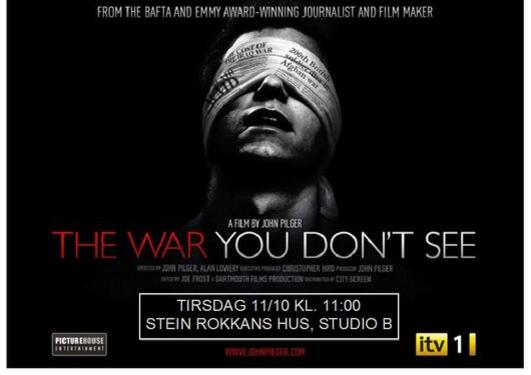 Movie poster of John Pilger's film "The war you don't see