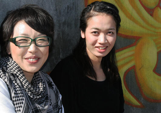 Yuko Shuto and Risa Ambo, Students at the Department of music, Grieg Academy